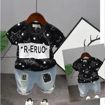

Boys Children's Summer Boys Clothes Cartoon Casual Cotton Children's Clothing Set T-shit + Pants 2 Piece Set 2 - 6 Years