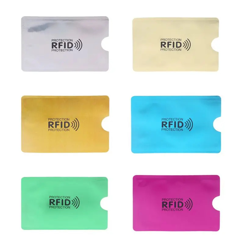 Новые модные 1 шт Для мужчин Для женщин RFID блокирование рукава с протекторами для банковских карт банк держатель визитных карточек случае 6