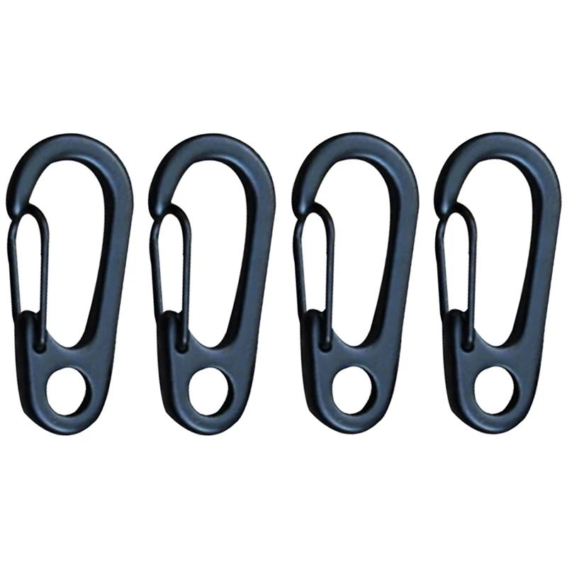 

4pcs/lot Stainless Steel Keychain Snap Clip Carabiner camping Hiking Buckle Split D-Ring Spring Hook Carabiner Clasps wholesale