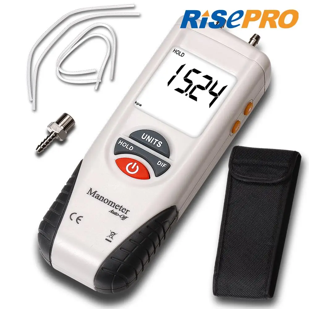 Risepro Digital Gauge and Differential Pressure Max 20psi Air Pressure Meter Manometergauge