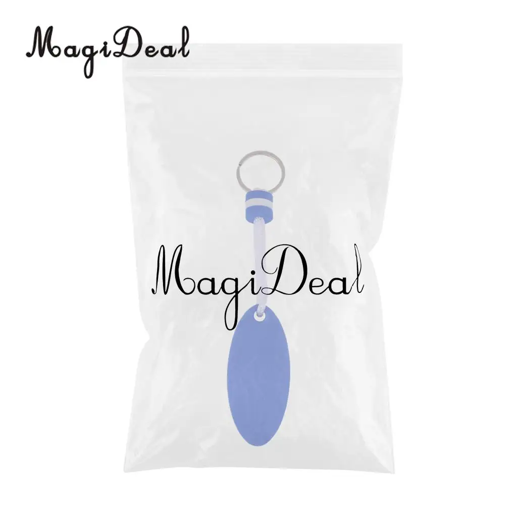 MagiDeal Top Quality 1Pc EVA Yachting Boating Floating Key Chain Key Ring Keyring Rowing Boat Acce- Surfboard Shape Blue 80x36mm