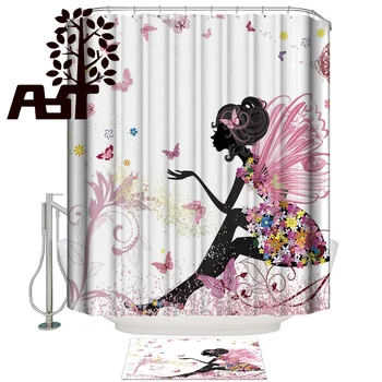 

Art Store African Women Girl Bathroom Mat With Shower Curtain Bathroom Decor Set Waterproof Outdoor House Funny Rings Women Cute
