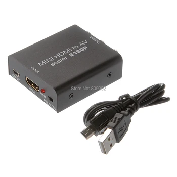 

2Kx4K HDMI Interface Mini HD Video Box 2160P HDMI To AV CVSB L/R RCA Converter HDMI2AV Adapter Support NTSC PAL Output
