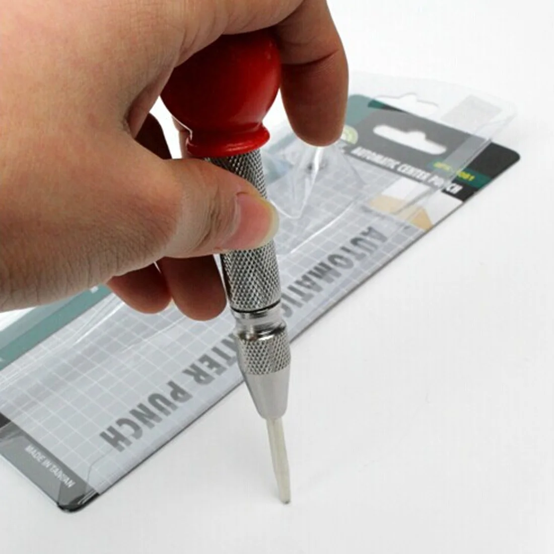

Mark Hole Length 130mm Auto Yellow and Silver Automatic Center Punch Spring Loaded Chrome Rivet Screw
