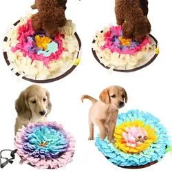 Многоцветные коврики для собак игрушки для домашних животных подстилка для тренировки нюха моющиеся дрессировка собака круглый одеяло