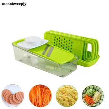 

Versatile Kitchen Vegetable Slicer Vegetable Cutter Mandoline Lemon Grater Potato Peelers Stainless Steel Blades Food Processor