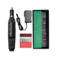 1 комплект дрель для ногтей электрическая машинка для маникюра Набор инструментов Гель-лак для удаления ногтей Полировка головки резаки набор педикюр фрезерование