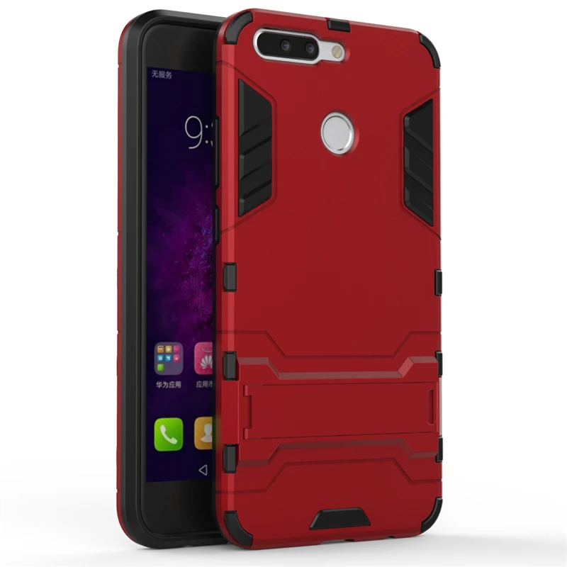 2 in 1 Hard PC+Soft Silicone TPU Rugged Rubber Kickstand Case For HUAWEI Honor V9 Matte Armor Shockproof Phone Holder Cover Capa (10)