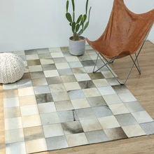 Роскошный ковёр из воловьей кожи в стиле пэчворк, Европейский диван для гостиной, чайный коврик для стола, спальни, прикроватный ковёр из коровьей кожи, прямоугольная Настройка