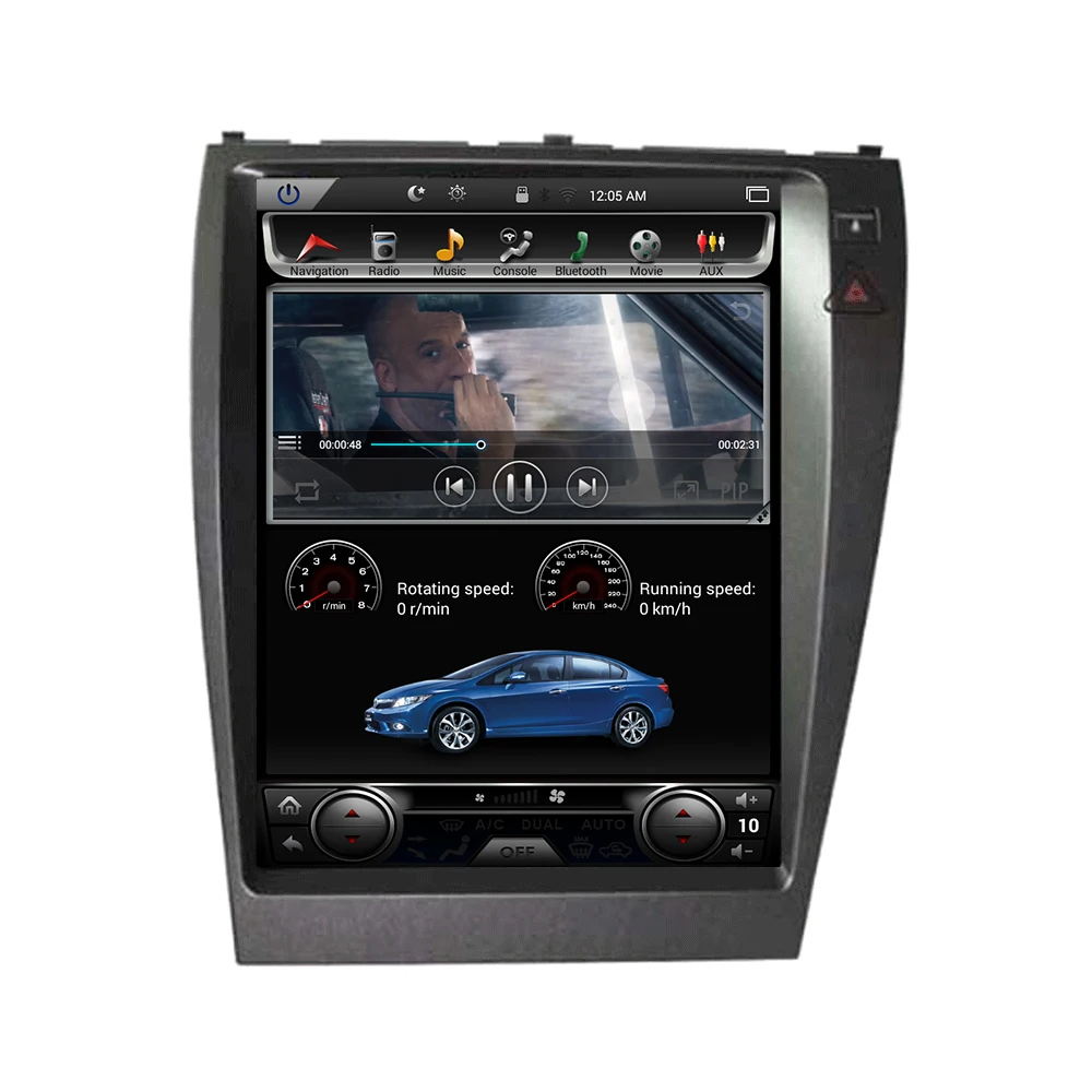 GreenYi Quad Core 12 1 &quotвертикальный экран 2G RAM Android 6 0 Автомобильный DVD Fit Lexus ES/250/ES300/ES350 2006