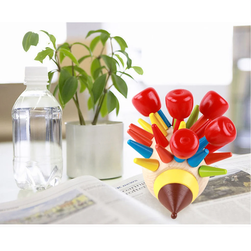 Disassembly & Assembly Magnetic Hedgehog Toy Kids Baby Wooden Toy Early Education Teaching Puzzles Kits Play Activity