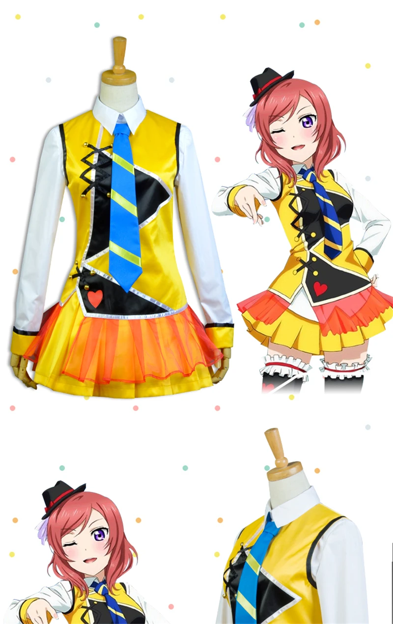 Аниме Lovelive солнечный день песня Nishikino Маки Косплэй костюм unifirm Рождественское праздничное платье для Для женщин и девочек
