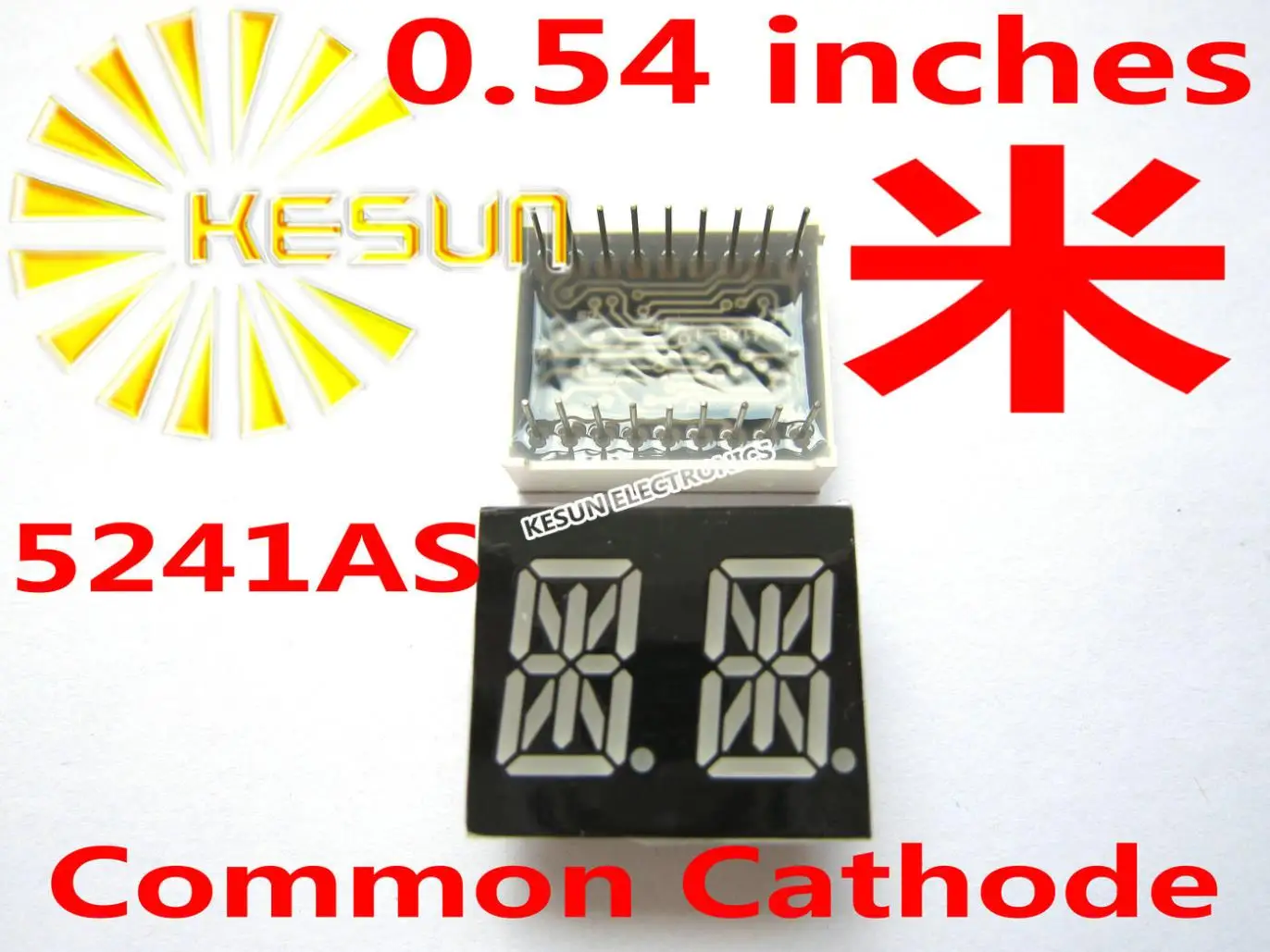 

5PCS x 0.54 inches Red Common Cathode/Anode 2 Digital Tube 5241AS 5241BS LED Display Module Light Beads