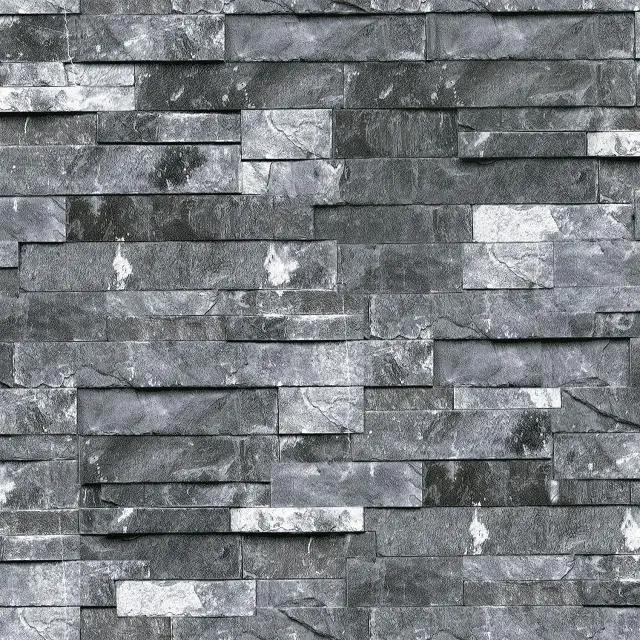 Retro gri 3D Tuğla duvar kağıdı modern oturma odası için duvar kağıdı