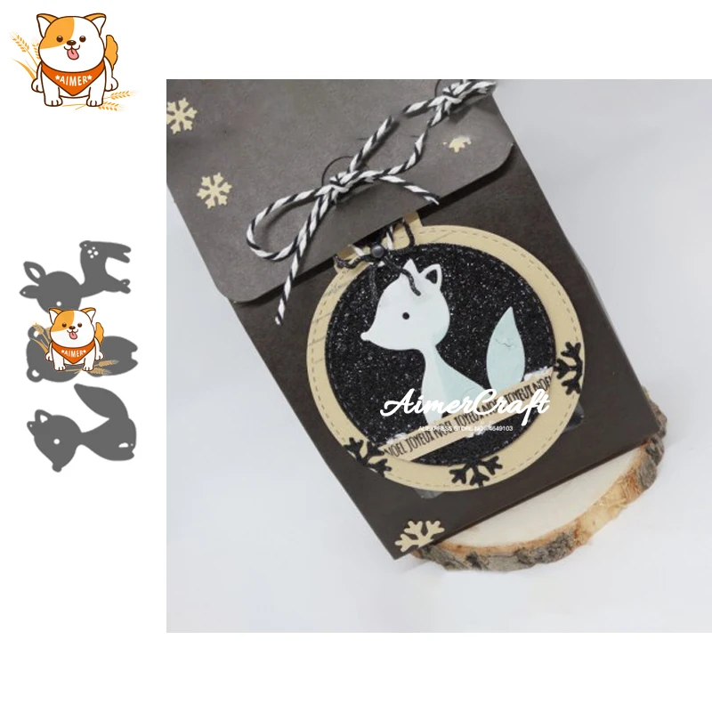 

Fox Bear Deer Animal Metal Cutting Dies Scrapbooking Stencil For DIY Paper Card Decorative Embossing Die Cut Craft Dies New 2019