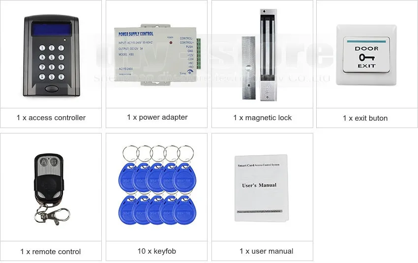 Diysecur пульт дистанционного управления RFID дверной управление доступом Управление безопасности Системы комплект+ 280 кг магнитный замок для Офис B100