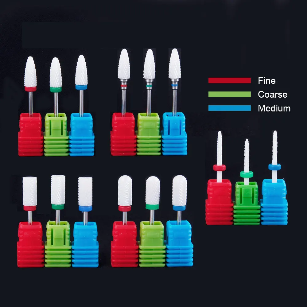 Керамические сверла для ногтей фрезы роторные сверла для электрического маникюра педикюра Инструменты для ногтей аксессуары Remova l