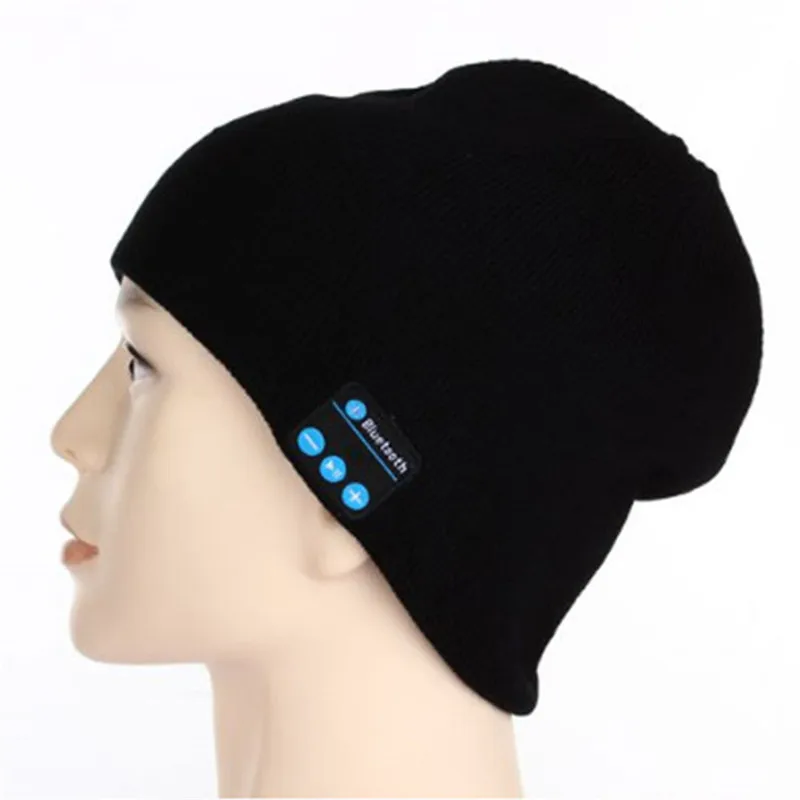 Rechargeable Wireless Bluetooth Music Headset Speaker Smart Warm Knitted Hat Running hat