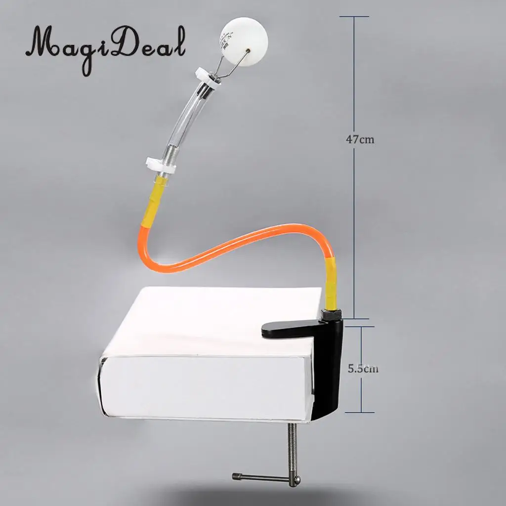MagiDeal Fixed Clamp Base Table Tennis Training Aid Trainer Robot Machine for Stroking Practice - Flexible and Rapid 