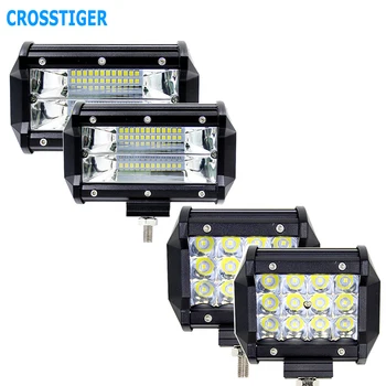 

5 inch 36W 72W 6000K Led Work Light 12V Led Auto Light Bar Off Road Lamp For Tractor Truck SUV Vehicle Boat Spotlight For Car