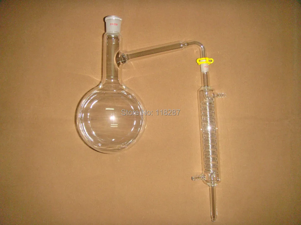 Glass Distillation Apparatus, Vacuum Distillation Equipment, Chemistry Lab Glassware Kit Glassware Kit Glass Distillation Industrial Science Distiller Pure Dew Purification Making Essential Oils