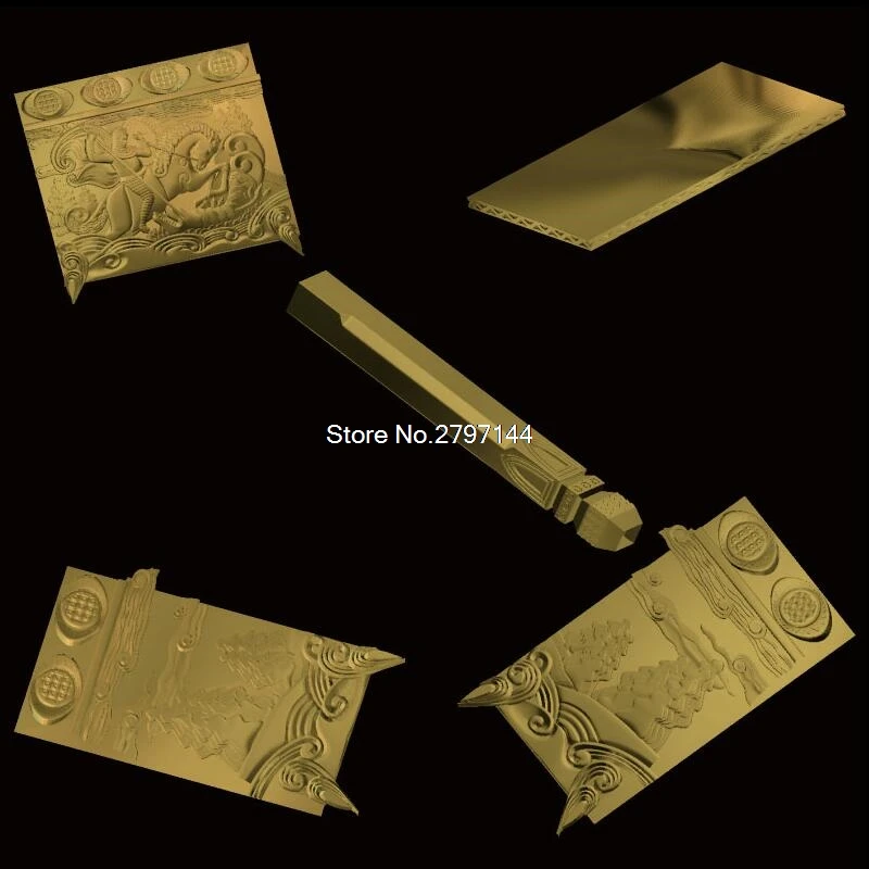 5 шт. комод 3D STL модель для резной фигуры ЧПУ станок маршрутизатор гравер ArtCam Komod