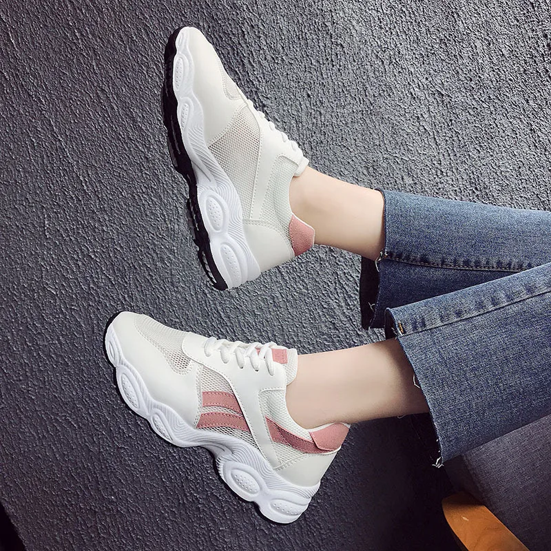 

2019 summer breathable running shoes walking shoes mesh sports shoes lightweight women comfortable running white shoes MA-196