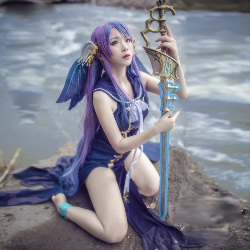 

Game SINoALICE Cosplay Costumes Sexy Long Dresses Sadness The Little Mermaid Women Cosplay Costumes Full Sets Fancy Party Dress