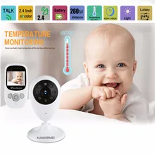 Xuanermei Wireless LCD Audio Video Baby Monitor Radio Nanny Music Intercom IR 24h Portable Baby Camera