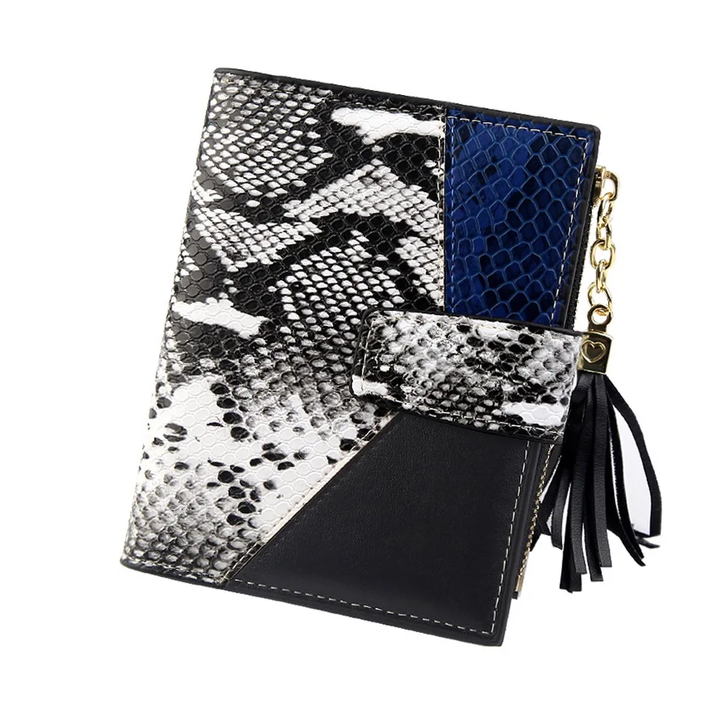 Кошельки для женский леопардовый принт змея милый модный женский высококачественный кошелек с кисточкой монета клатч для карт мода # DX