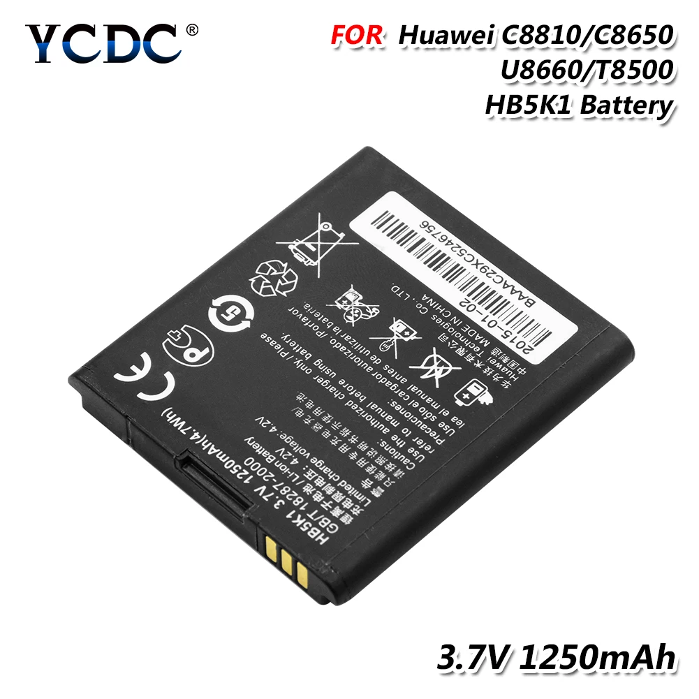 Huawei Batteria originale HB5K1 per SONIC U8650 ASCEND Y200 VISION U8850 Pila