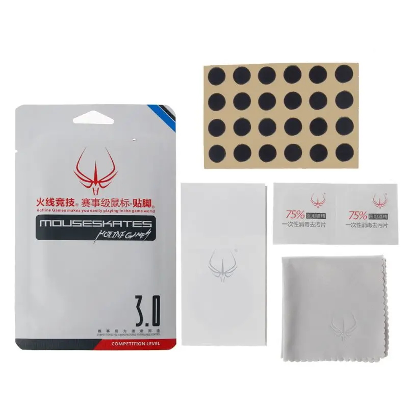 

6Sets/Pack Original Hotline Games Competition Level Feet Mouse Skates Gildes for Logitech G1 / M100 / M235 Mouse 0.6mm Thickness