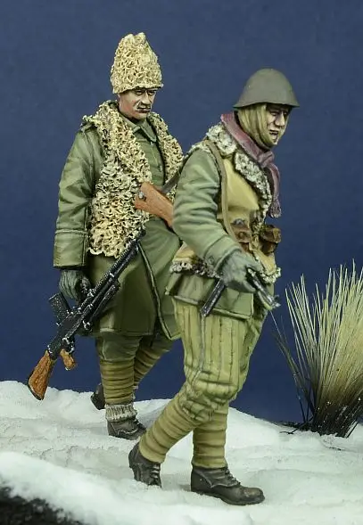Risjc 1/35 Resin Soldier Model World War II Soldier 2 People White Model Figure kit //13272 Risjc 1/35 Resin Soldier Model World War II Soldier 2 People White Model Figure kit //13272