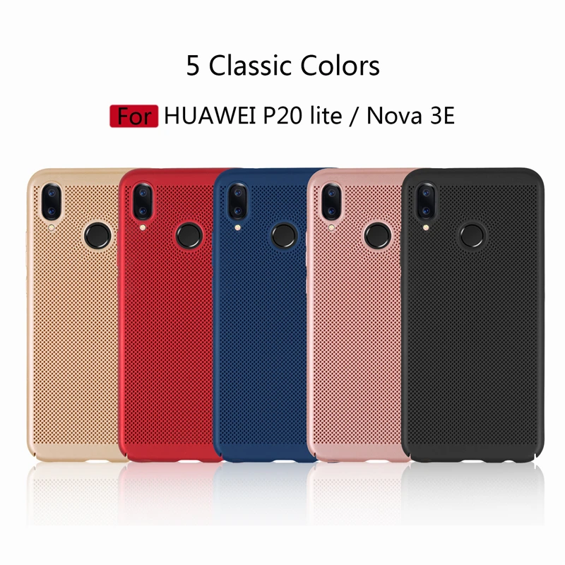 Portefeuille Cooling Ultra Thin Heat dissipation Phone Case For Huawei P20 Lite Shockproof Back Cover Hard PC Plastic Shell Case06 - 