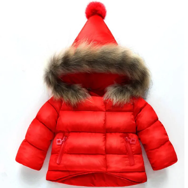 Куртка для девочек, хлопковое милое плотное пальто с капюшоном и длинными рукавами для малышей, зимняя утепленная теплая верхняя одежда, детская Рождественская Подарочная одежда