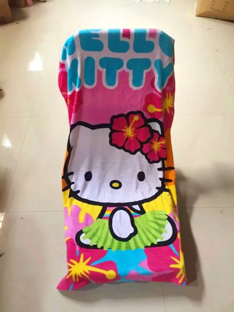 2 стиля, 75*150 см, мультяшное Полотенце hello kitty, детское банное полотенце, детское пляжное банное полотенце, мультяшное бикини принцессы для девочек