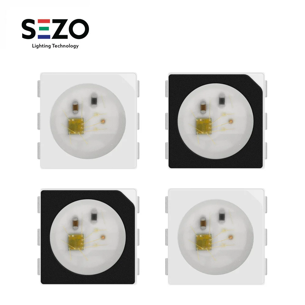 

10~1000pcs WS2813 RGB LED Chip Dual-Signal 5050 SMD Black/White Version WS2813 Individually Addressable Digital DC5V