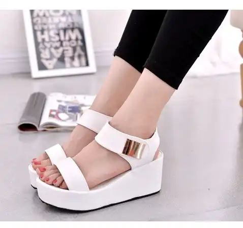 2019Plus Size Women Platform Wedge 