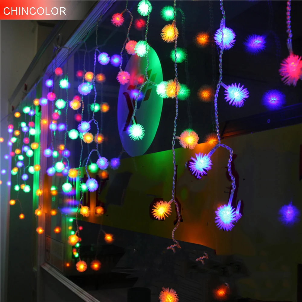 15M 6M Holiday Lights 48 158led Hair Ball Curtain Lights Led Light