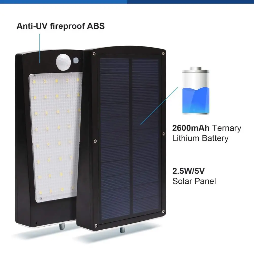 Светодиодный светильник на солнечной батарее с датчиком движения, наружный садовый светильник, украшение, забор, лестничная дорожка, безопасный солнечный светильник ing