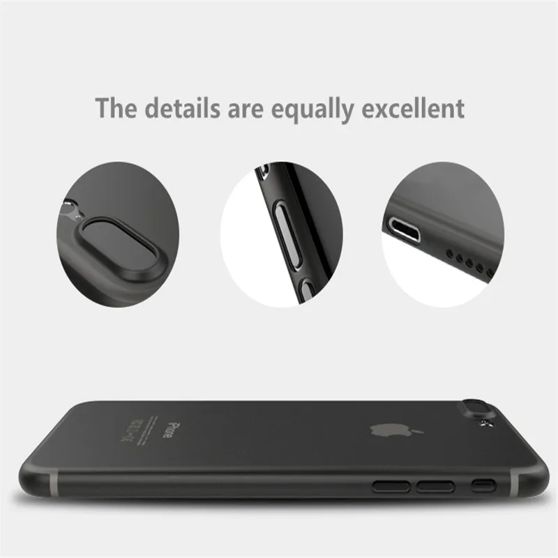 Чехол для iPhone iPhone7 8 plus, чехол с защитной оболочкой, мягкая задняя крышка для телефона из полипропилена, компактный матовый жесткий чехол