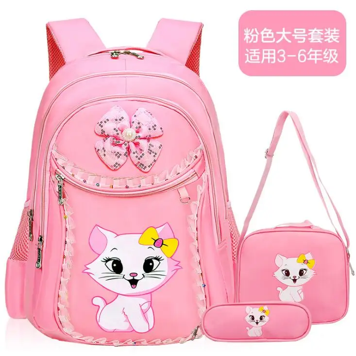picture color L Size Модные школьные сумки для девочек с милым котом, Детский рюкзак с рисунком из мультфильма, детский школьный рюкзак, сумка-портфель для девочек, Пеналы, Mochila - Цвет: picture color L Size