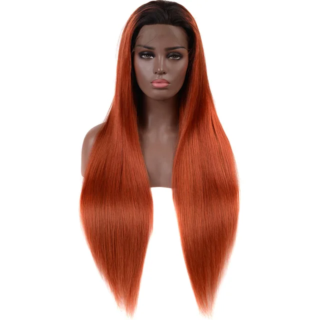 West Kiss Hair Wig Honey Blonde Lace Front Wigs Straight Ombre