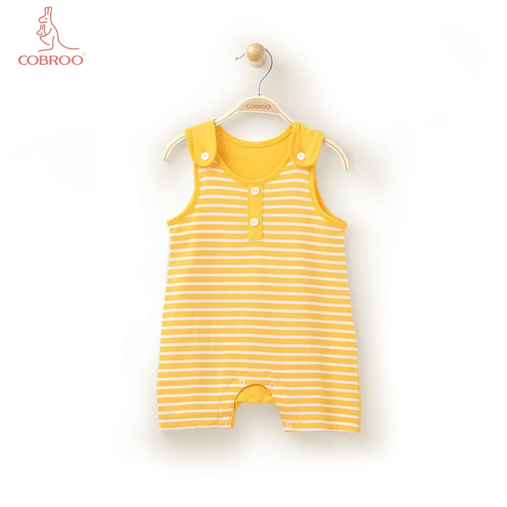 COBROO Baby Cotton Vest for Summer Striped Pattern Pullover Baby Girl