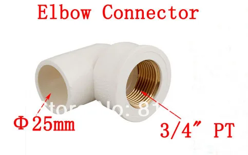 

PVC-U Angled Water Pipe Fittings Quick Connector 3/4" PT Female Thread