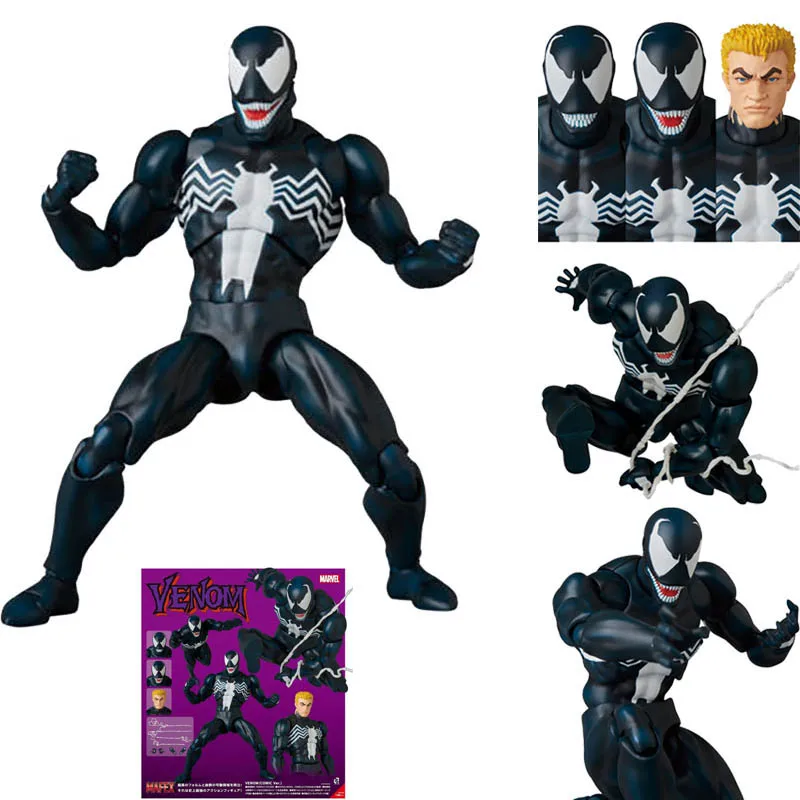 Venom in Box Новинка Mafex 075 Spderman Venom Человек-паук комикс версия фигурка модель игрушка подарок для детей - Цвет: Venom in Box