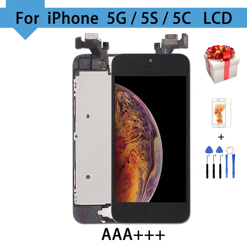 

Quality AAA+++ For iPhone 5G 5C 5S SE Complete Full set LCD Display Touch Screen & Digitizer with Home Camera Assembly