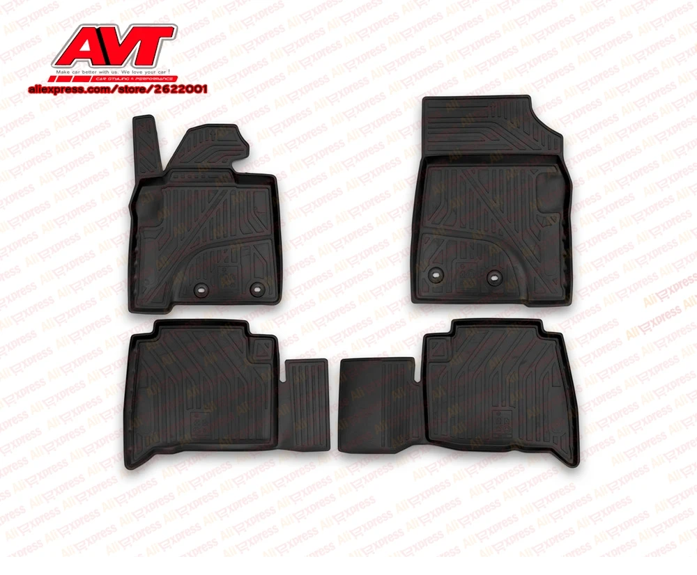 

Floor mats for Lexus LX 2015- 4 pcs rubber rugs non slip rubber interior car styling accessories