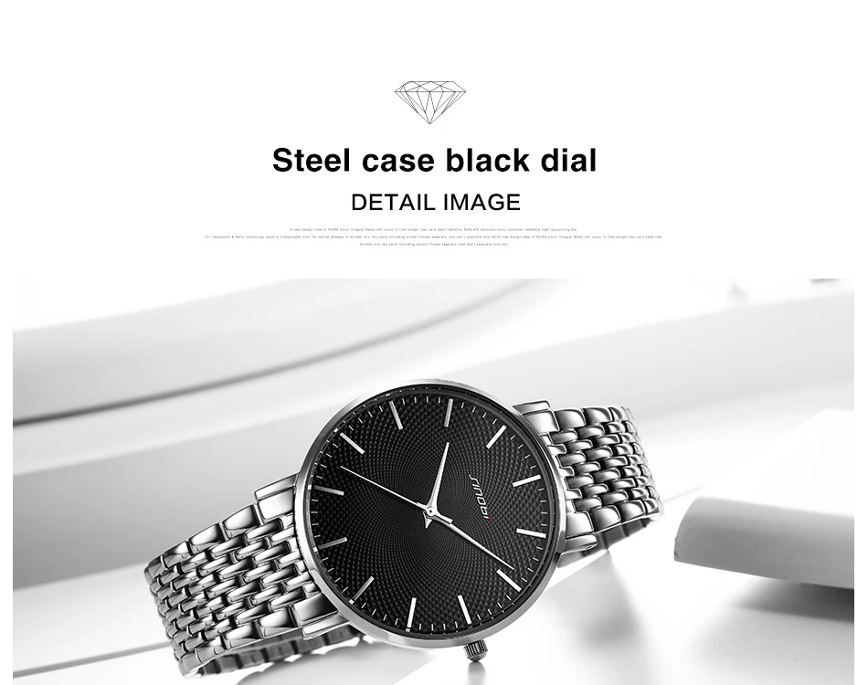 SINOBI Мужские ультра-тонкие часы Топ люксовый бренд мужские часы из нержавеющей стали Кварцевые наручные часы мужские Colck Reloj Mujer Rolexable
