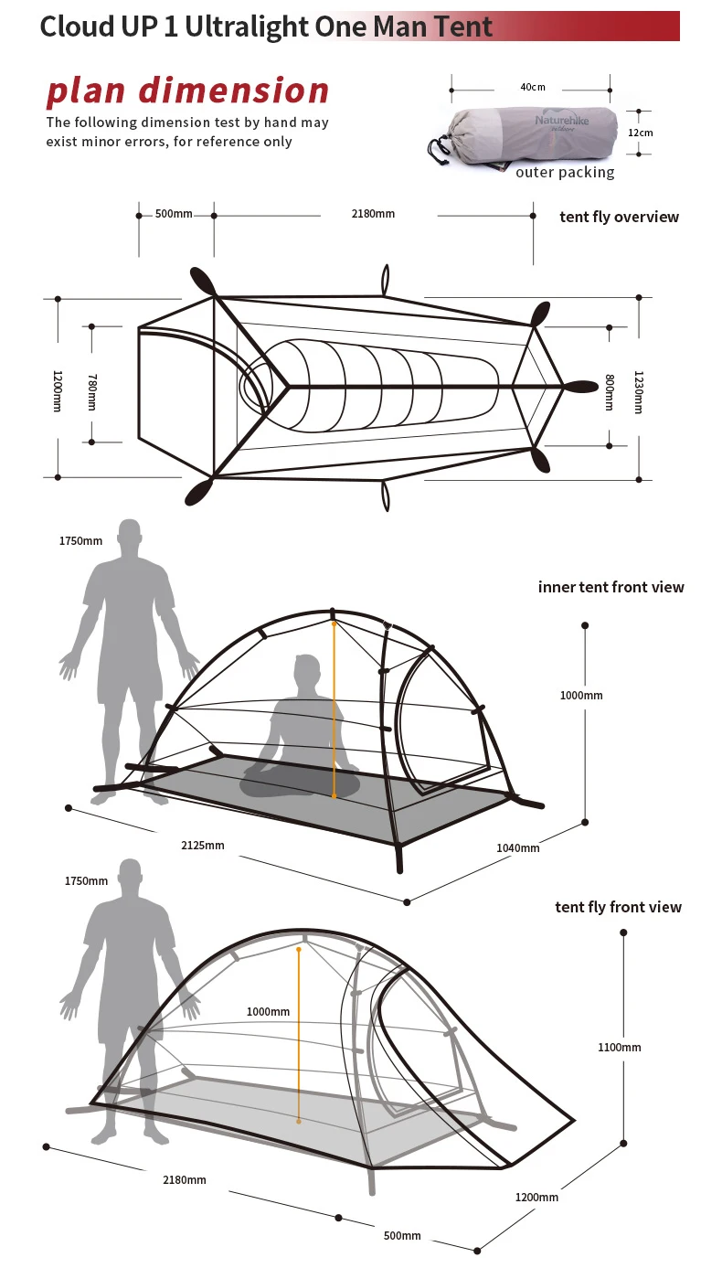Naturehike уличная палатка 3 человека 210 T/20D силиконовая ткань двухслойная палатка для кемпинга Сверхлегкая Семейная Палатка алюминиевый полюс